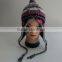 Colorful PomPom Knitted Beanie With Earmuffs