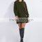 Army Green Blank Cotton Fleece Drop Shoulder Crewneck Sweatshirt Dress Womens Sexy Longline Oversized Sweashirt Dress