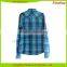 OEM Wholesale long sleeve button up placket women ladies casual shirt