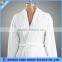 Hot sale white 100% cotton terry hotel robe, luxury bath robe