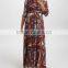 Newest Maternity Dresses With PinkBlush Burgundy Paisley Maternity Maxi Dress Women Wear WD80817-27