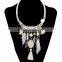 Handicraft Bohemia Long Ethnic Tribal Boho Beads Fringe Feather Beaded Tassel Weave Rope Charm Necklace Collar Jewelry