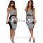 new arrival summer midi ladies dress black and white striped sexy bodycon midi dress china