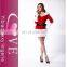 Mature Women V-neck Short Skirt Santa Costume Christmas Fashion Dress Wear Dress China Wholesale