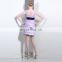 EM9005 V-collar suspenders ruffle short prom dress short dress of party short light purple bridesmaid dress