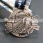 zinc alloy custom antique silver and bronze award running marathon sports medal