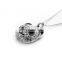 Fashionable New Top Quality Rhinestone Cat Head Pendant Simple Slivery Chain Latest Design Necklace