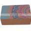custom print natural high quality high density gym fitness Cork Yoga Block brick