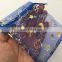 Wholesales blue and gold christmas organza candy gift bags