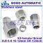Quick coupler 3/8 female thread O.D 8 mm tube stainless steel pressure gauge metal flexible hose connectors