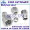Quick coupler 3/8 female thread O.D 6 mm tube stainless steel pressure gauge braided compression pipe fittings