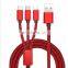 2021 sale products fast charging cable micro usb top products 3 in 1 charging cable