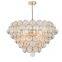 Iron glass ball crystal chandelier restaurant lamps