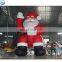 factory supply pvc christmas inflatable santa on motorcycle, movable 6m advertising old man NB006-7