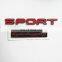 ABS Car Body Decoration Red Black Chrome Number Letter Car Emblem Badge Sticker