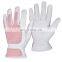 HANDLANDY Hot sale goatskin leather gloves for garden line gardening gloves for garden digging