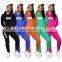 Wholesale Custom Logo Women 2 Piece Clothing Pullover Fitness Pants Tracksuit Sweatshirts Hoodie Set