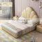 Shell shape design 1.5m single bed pink princess bed
