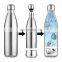 Wholesale 500ml cola water bottle double wall cola shape stainless steel vacuum water bottle with lid