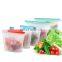 Custom logo leakproof food-grade reusable silicone food storage bags