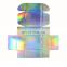 Custom logo corrugated colorful holographic mailing boxes cutting die fold paper tuck top box