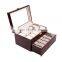 Double layer large capacity jewelry storage box multifunctional gift window wooden box set jewelry integrated packaging box