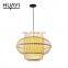 HUAYI Factory Wholesale Bamboo E27 5Watt Indoor Bedroom Hotel Garden Modern Hanging LED Pendant Light