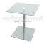 Oupusen tempered glass knock down square end table