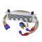 AUSO Universal 13 Rows Oil Cooler Kit Oil Filter Sandwich Adapter With Nylon Stainless Steel Braided AN10