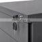 (DL-M1 ) Black 3 Drawer Steel Vertical Mobile File Cabinet with 5 Castors