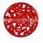 round color enameled cast iron Trivet
