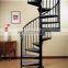 Carbon steel structure iron balustrade staircase Wooden interior carbon steel spiral staircase