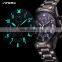 SINOBI Pilot Wrist Watch Cool Dark Black S9639G Three Small Dial with Luminous Pointers Custom Watches Accepted  jam tangan pria