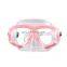 High Quality Luxury Water Wide Vision Pink Color Diving Black Wholesale Nose Cover Anti Fog Adult Goggles Swim
