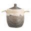 Hot Sale Ombre Seagrass Laundry Tote Basket With Lid Wholesale