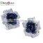 Dancing Party CZ Jewellery Flower Design Trendy Fancy Silver Pins Color Costume Earrings