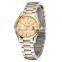 Gold Stainless Steel Jewelry Dial Date Watch 50m Water Resistant