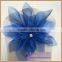 C321A wholesa new desigh royal bule organza flower chair cover for weeding                        
                                                                                Supplier's Choice