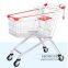 steel retail Asian Metal Supermarket goods hand Trolley