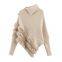 2025 New Fashion Elegant Women's Shoulder-Button Irregular Pullover Knit Top