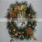 gold glitter mini artificial christmas wreaths cheap unique plastic decorative christmas wreath