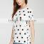 2015 Ladies All Over Polka Dot Print T Shirt for Women