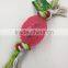 Pet rubber toy,Oval rubber ball,Colorful cotton rope ball toys pet toys for dog chewing