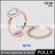 2016 hot sales rose14K solid gold jewelry ladies rings set AAAAA CZ