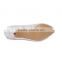 Popular women peal dress shoes brand factory crystal women low heel shoes women wedding slippers