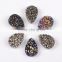Teardrop pear shape druzy stones wholesale small grain agate druzy semi-precious gemstone