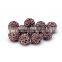 Top Quality 8mm 100pcs Polymer Clay Caystal Rhiestone Ball Shape Spacer Beads Silver Plated Mix Color Lot For Jewelry Making