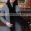 black rabbit hair long scarf shawl