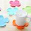 Cheap 3D Lucky Flower Petal Shape Cup Coaster Tea Coffee Cup Mat