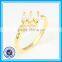 Latest design wedding crystal gold imitation ring